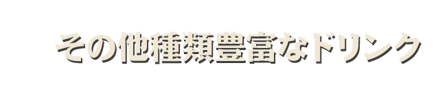 その他種類豊富なドリンク